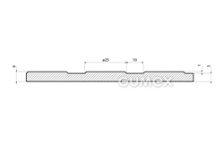 Gummiboden S 8 mit reduzierter Entflammbarkeit, 6mm, Breite 1230mm, 80°ShA, SBR-NR, fläche Noppen, 